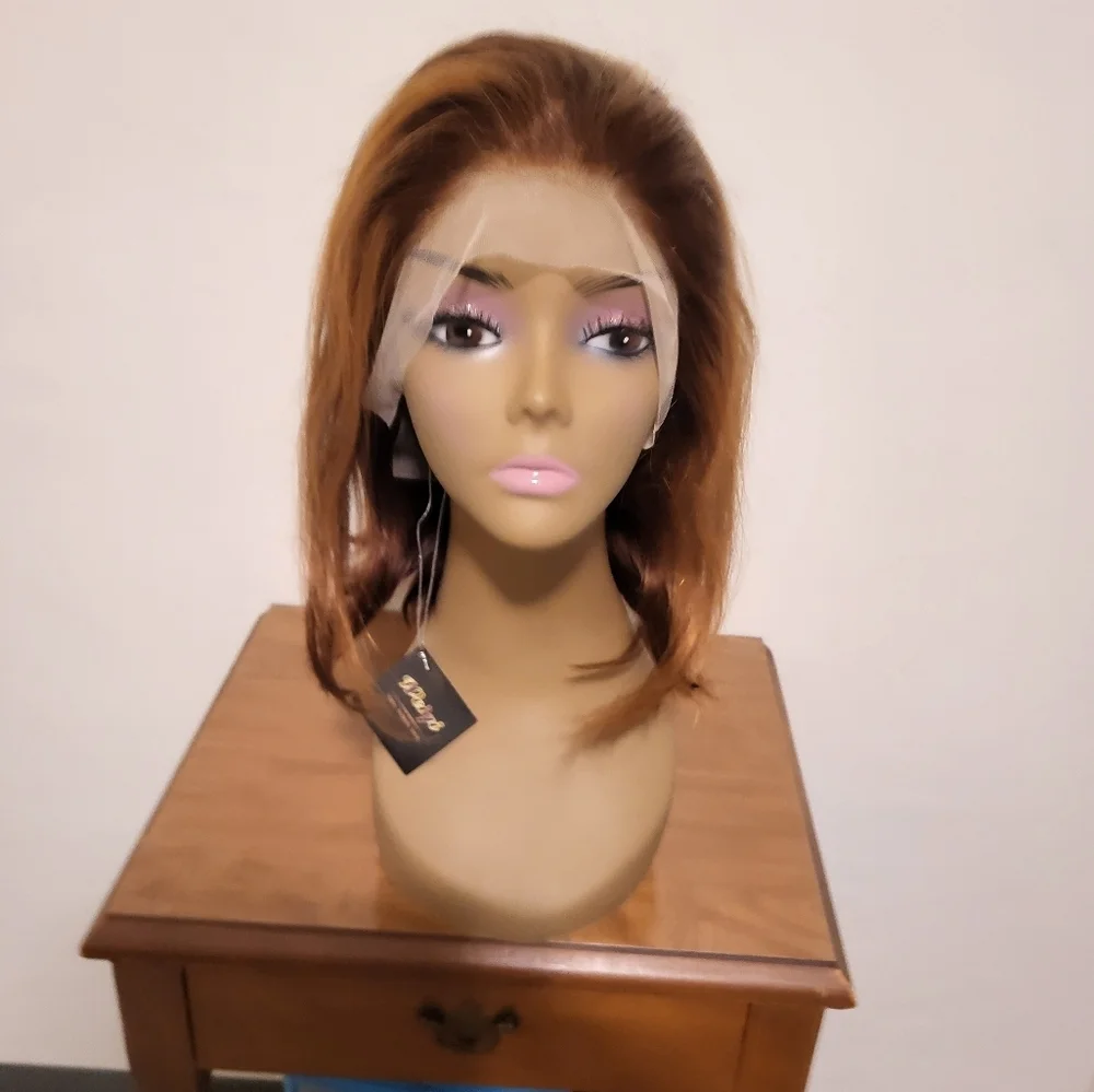 Weiqi Bob Wig Human Hair Highlight Bob Lace Front Wig